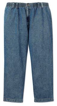 Harbor Bay Big & Tall Elastic-Waist Denim Jeans