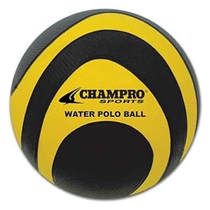 Champro Water Polo Ball Fish Scale Grip (Black/Yellow, Official)
