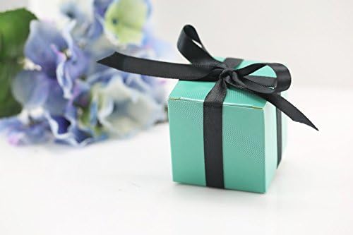 2'' Cube Wedding Bridal Baby Shower Party Favors Gift Box Turquoise Aquamarine (25)