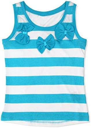 SSNF Little Girl Stripe Bow-knot summer T Shirt Blue Size 4-6T