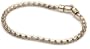 14k Yellow Gold Rounded Box Chain w/ Sapphire Bracelet, 7.5"