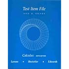 Calculus, Sixth Edition: Test Item File by