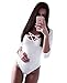 Aro Lora Women's 3/4 Sleeve Sexy Cross Bandage Bodysuits Jumpsuits