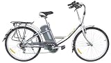 Milan2 - Electric Bike - Independent Twist Grip Throttle - Traditional Mudguard - Unisex Step-Through Frame - Extras Included - Battery Charger, Rear Rack - Kick Stand