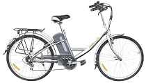 Milan2 - Electric Bike - Independent Twist Grip Throttle - Traditional Mudguard - Unisex Step-Through Frame - Extras Included - Battery Charger, Rear Rack - Kick Stand