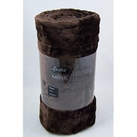 Large Mink Faux Fur Throw 150cm x 200cm - JAVA BROWN