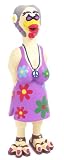Charming Pet Products Large Grandma Hippie Chick Squeaky Latex Dog Toy