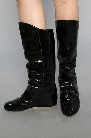 80%20 The Jackie Hidden Wedge Boot in Black Patent,Shoes for Women from 80%20