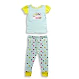 B.T. Kids - Infant Girls Short Sleeve Pajamas, Mint Green, Yellow (Size 18Months)