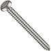 Plain 18-8 Stainless Steel Tamper Resistant Sheet Metal Screw, USA Made, Pan Head, Tamper-Resistant Drilled Spanner Drive