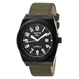O.H.M. by Freelook Men's 7109B-4 Black Dial Green Khaki Band Watch