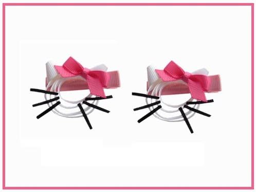 2pc Set Hello Kitty Hair Bow Clips
