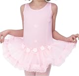 POPATU A Pink Ballet Dance Dress with Flower Embellishments and Lace Trim 4109h8ebwQL. SL160 POPATU A Pink Ballet Dance Dress with Flower Embellishments and Lace Trim