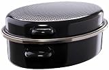 Oval Roasting Pan With Lid, Stainless Steel, Non Toxic Enamel Coated, 38cm/ 5.6L, Induction Roaster