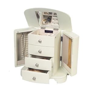 The Kaitlyn Musical Jewelry Box - by Mele - 0078811 (Pearl White) (9.5
