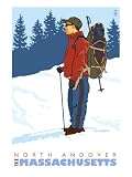 Snow Hiker, North Andover, Massachusetts Artists Giclee Poster
Print, 18x24
