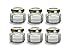 Nakpunar® 6 pcs, 1.5 oz Mini Oval Hexagon Glass Jars for Jam, Honey, Wedding Favors, Shower Favors, Baby Foods, DIY Magnetic Spice Jars