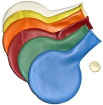 1 Stück bunt-gemischt Riesenballon aus Latex, Qualitätsware, 60 cm Durchmesser