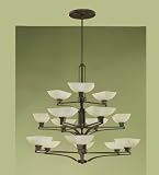 Aspen Lodge Corinthian Bronze Chandelier <BR><font size=1> Murray Feiss (F2067-6-6-3CB)</font>