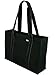 Poly Zipper Tote Bag, Black