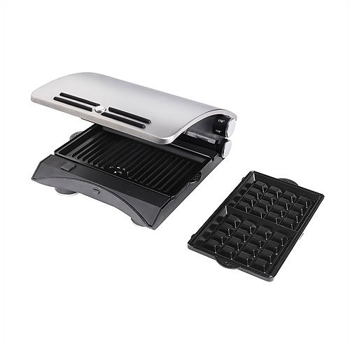 Kalorik CC-20575 700-Watt Combination Grill and Sandwich/Waffle Maker, Stainless Steel