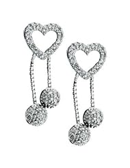 14k WHITE GOLD WOMENS EARRING LE-1537 DIAMOND 0.5CT TW