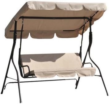 Sunjoy 110205006-B Clio Porch Steel Swing, 64" x 43" x 60"