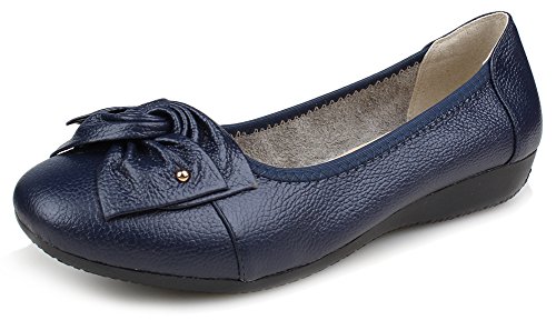 Kunsto Women's Patent Leather Loafer Slip On