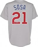 Sammy Sosa Autographed Jersey | Details: Chicago Cubs, Grey Road Majestic Replica