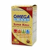 ReNew Life OMEGA SMART SUPER KRILL ULTIMATE FISH OILS - Krill plus Ultra-Concentrated Fish Oii 60 softgels with Vitamin D3