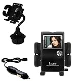 Cowon iAudio X5L Auto Cup Holder with Car Charger - Uses Gomadic TipExchange