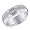 14K White Gold Brushed Satin Center Mens Wedding Band Size 8.5