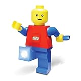 LEGO Hand Crank Dynamo Flash Light Torch Giant Lego Man Stands 7.5 Tall (Colors May Vary)