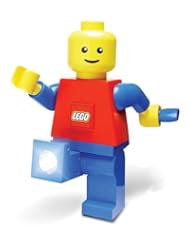 From Amazon.com. Click for details:
 LEGO Hand Crank Dynamo Flash Light Torch Giant Lego Man Stands 7.5" Tall (Colors May Vary) LEGO Hand Crank Dynamo Flash Light Torch Giant Lego Man Stands 7.5" Tall (Colors May Vary)