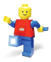 LEGO Hand Crank Dynamo Flash Light Torch Giant Lego Man Stands 7.5" Tall (Colors May Vary)