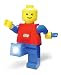 LEGO Hand Crank Dynamo Flash Light Torch Giant Lego Man Stands 7.5" Tall (Colors May Vary)