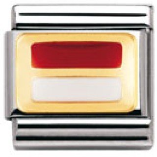 Nomination Composable Classic FLAGGE EUROPA Edelstahl, Email und 18K-Gold (MONACO) 030234 Preisvergleich