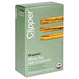Clipper of England Organic White Tea with Cinnamon, Tea Bags, 20-Count Boxes (Pack of 6)