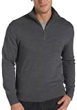 Red Moon Men's 100% Merino Wool Long Sleeve Half Zip Pullover Sweater