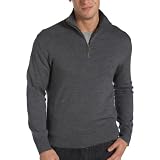 Red Moon Men's 100% Merino Wool Long Sleeve Half Zip Pullover 
Sweater