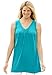 Woman Within Plus Size Perfect Sleeveless Shirred V-Neck Tunic