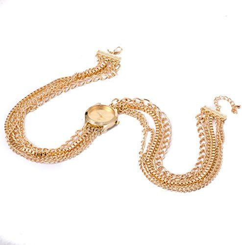 HKB Popular Hawaiian style watches for women metal chain-Gold