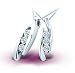 14K Platinum Three Diamond Offset Pendant - GH SI - 0.25 Ct. - 1.00 Ct.