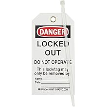 Brady "Danger" Tag, Polyester, 5-3/4" Height, 3" Width