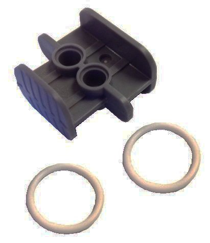 Lego Parts: Rubber Belt Small (Round Cross Section) - 2 x 2 + Belt Holder (PACK of 2 - White Belts)