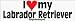 I Love My Lab - Refrigerator Magnets 7x2 in