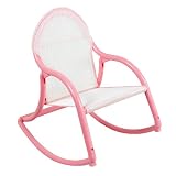Hoohobbers Personalizable Pastel Mesh Toddler Rocking Chair