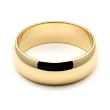 14K Yellow Gold Men's & Women's Wedding Bands 6mm half round