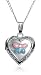 Sterling Silver Children's Locket w/ Pink/Blue Butterfly, 15