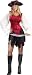 Adult Sexy Pirate Lady Costume - Small/Medium (2-8)